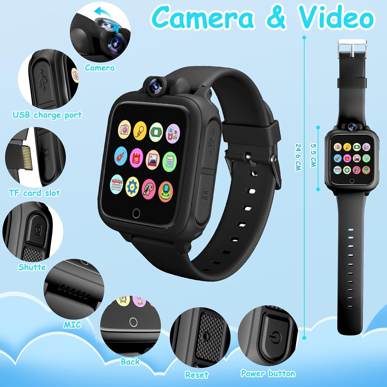 Thumbnail 6 de Smartwatch per Bambino con 26 Giochi e Fotocamera - Orologio Educativo