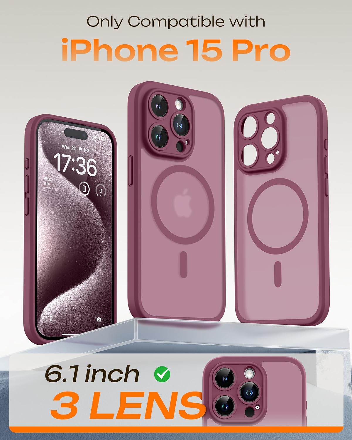 Detalle 2 de TOCOL Cover magnetica iPhone 15 Pro 6,1