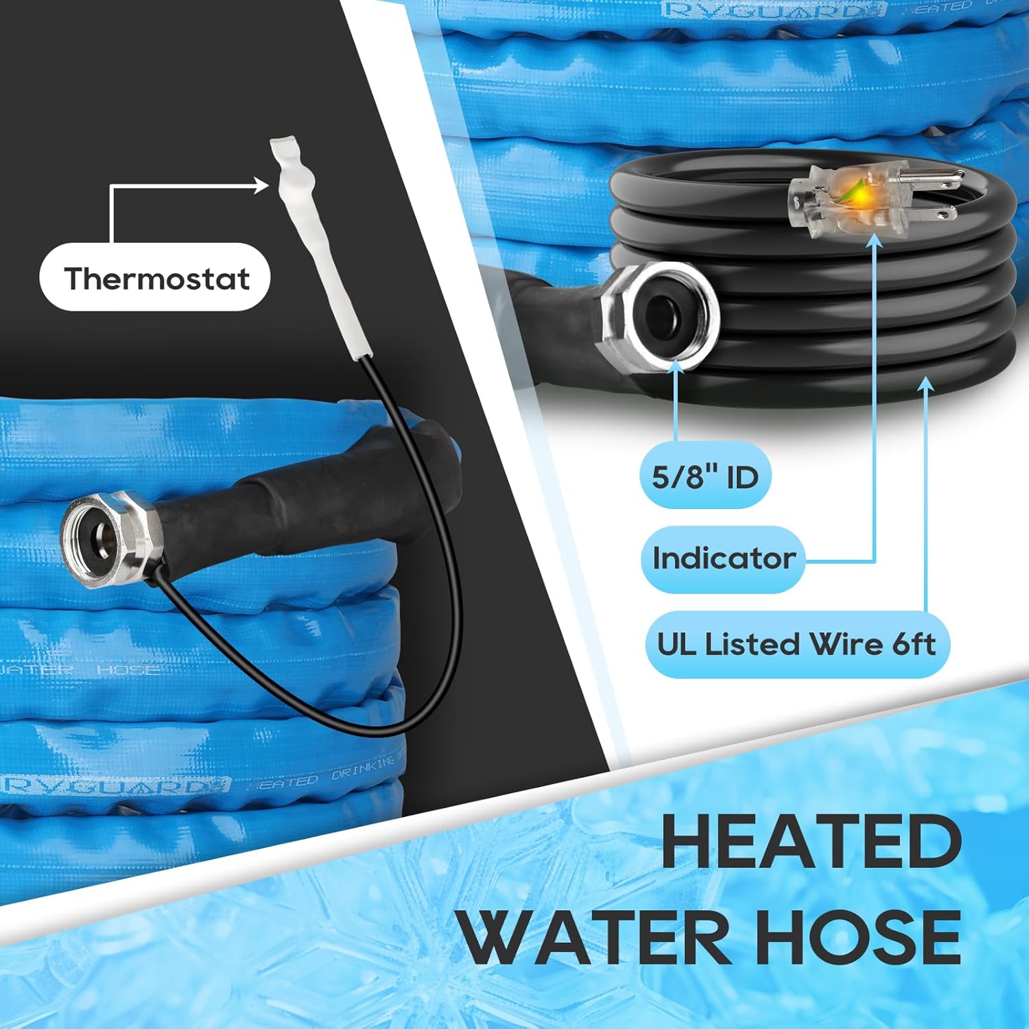 Thumbnail 4 de RVGUARD Heated Water Hose 15FT for RV