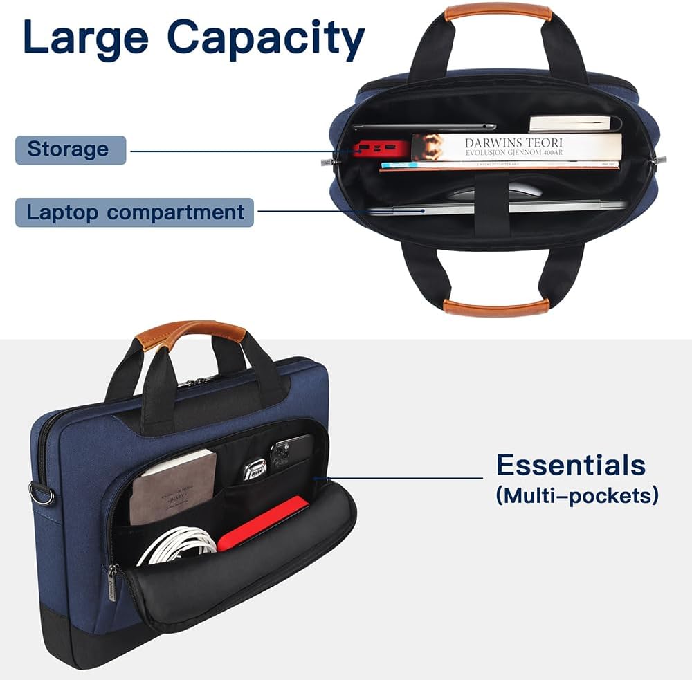 Thumbnail 3 de DOMISO Laptoptasche 17–17,3 Zoll (Schutzhülle & Umhängetasche), blau