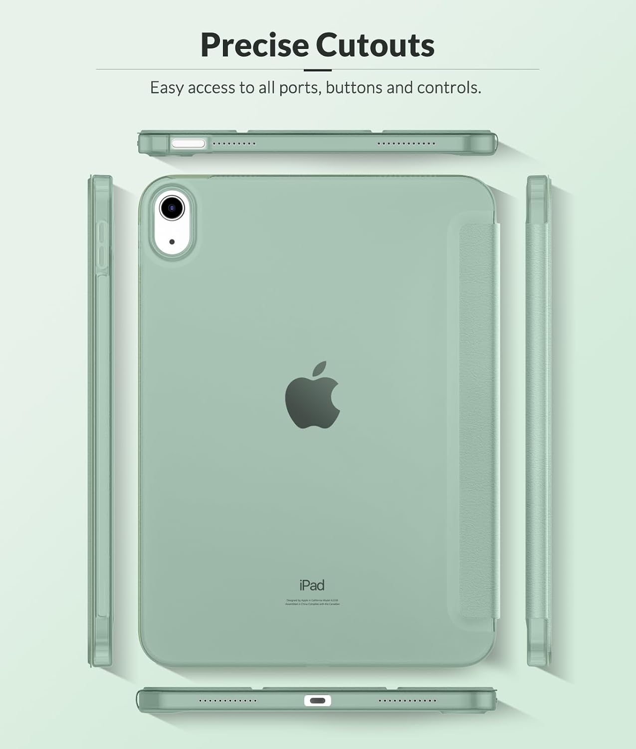 Thumbnail 5 de MoKo Hülle für Neues iPad (A16) 11. Gen 2025 / 10. Gen 2022 – Lychee Tequila Grün