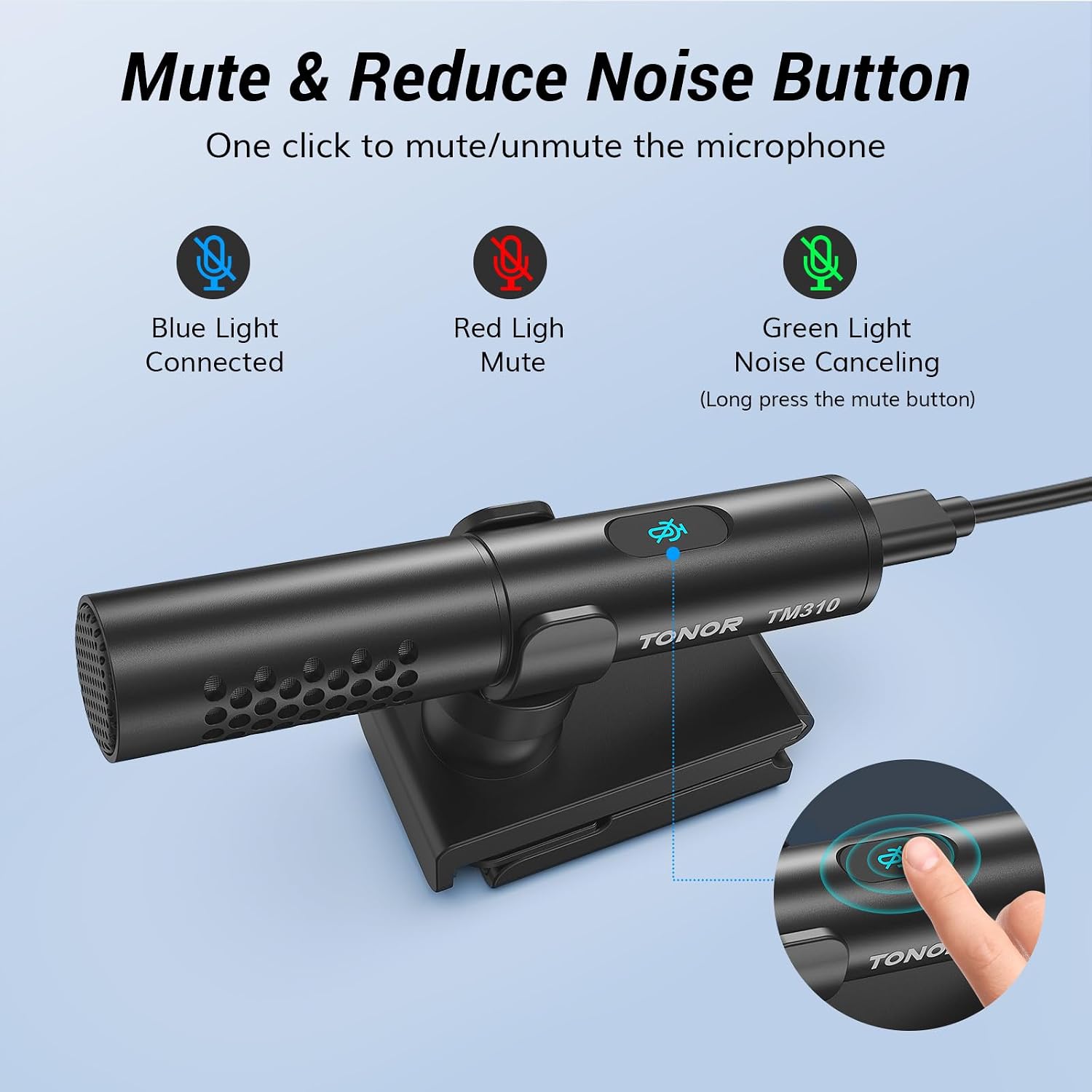 Thumbnail 6 de TONOR TM310 USB Conference Microphone with Supercardioid Pickup, Mute and LED