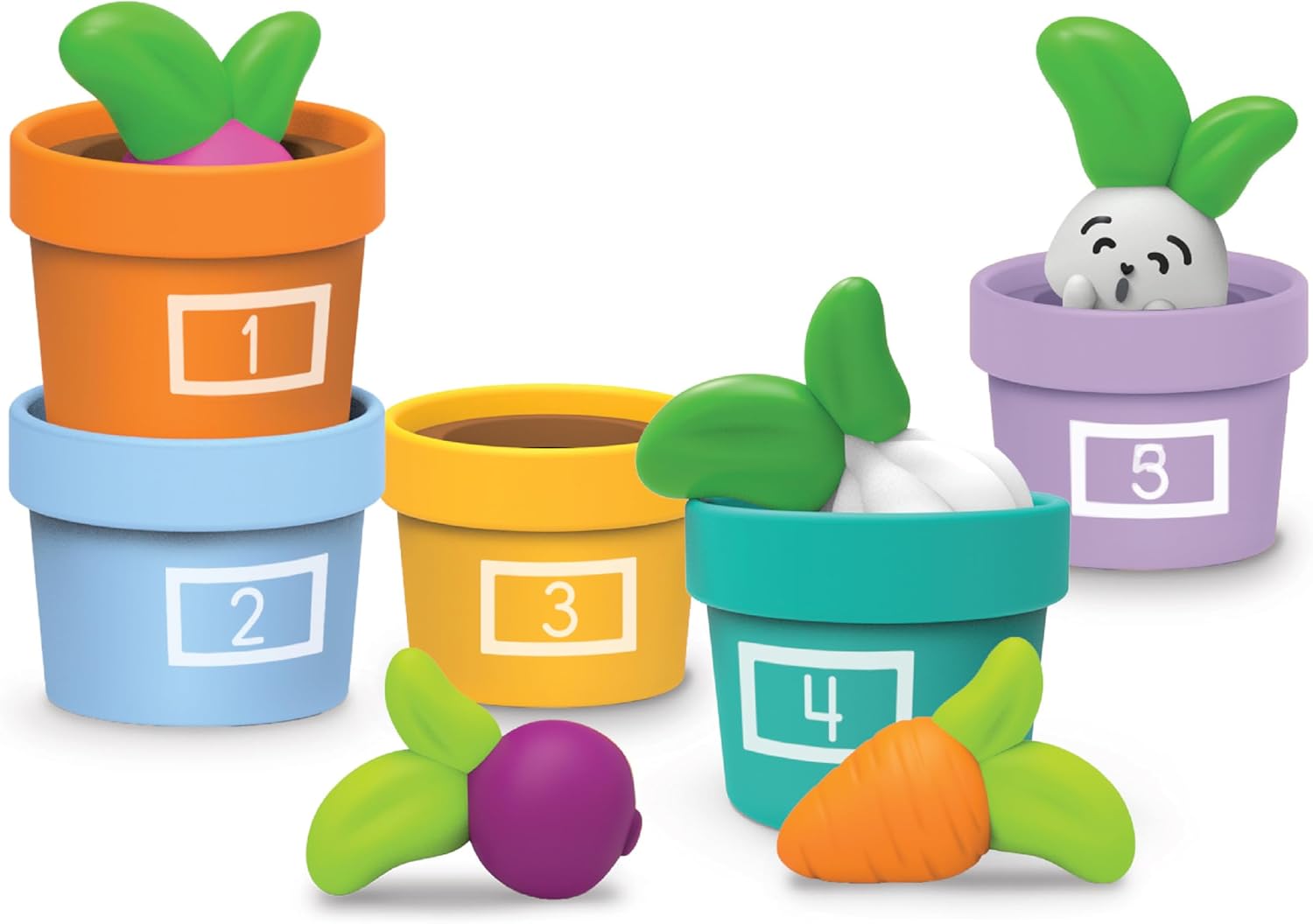 Detalle de Learning Resources Hide & Seek Vegetable Garden – Gioco educativo sostenibile per bambini 18 mesi