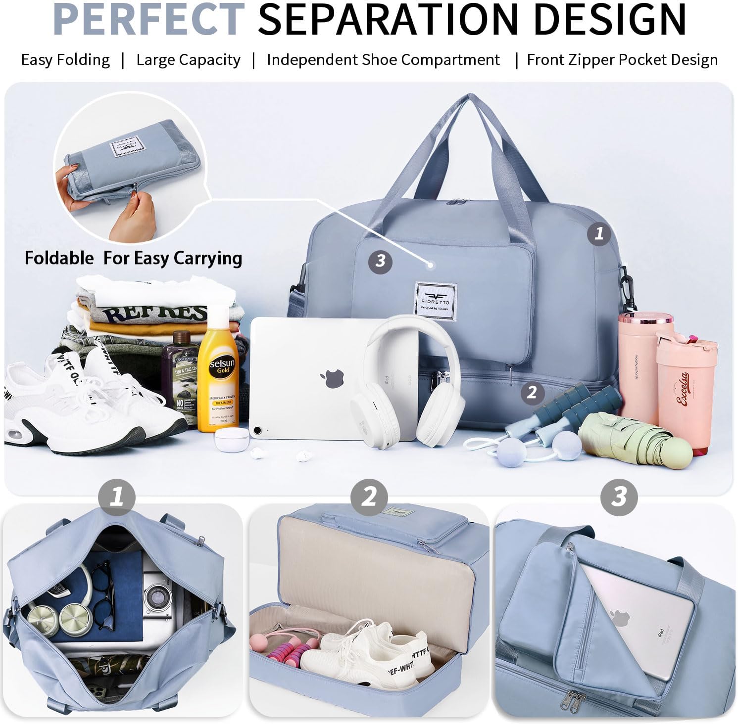 Thumbnail 2 de Fioretto Foldable Weekend Bag 45L