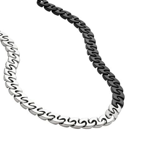 Detalle de Diesel Collar hombre acero inoxidable bicolor 2 tonos