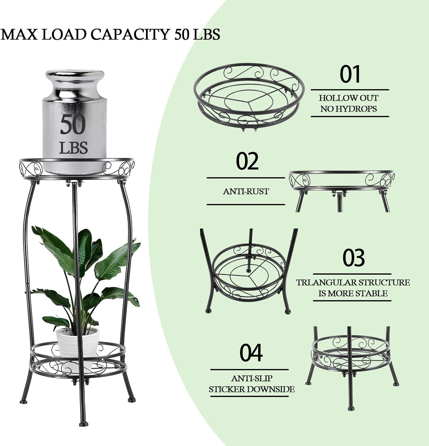Detalle de Kavlium Plant Stand 27.1-Inch