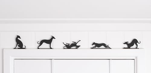 Detalle 2 de Acrylic Whippet/Greyhound Silhouette Ornaments – Set of 5