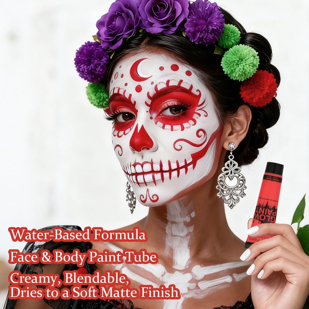 Thumbnail 6 de AOOWU Tubo di pittura viso e corpo Rosso opaco 25 ml, pronta all’uso per bambini e adulti