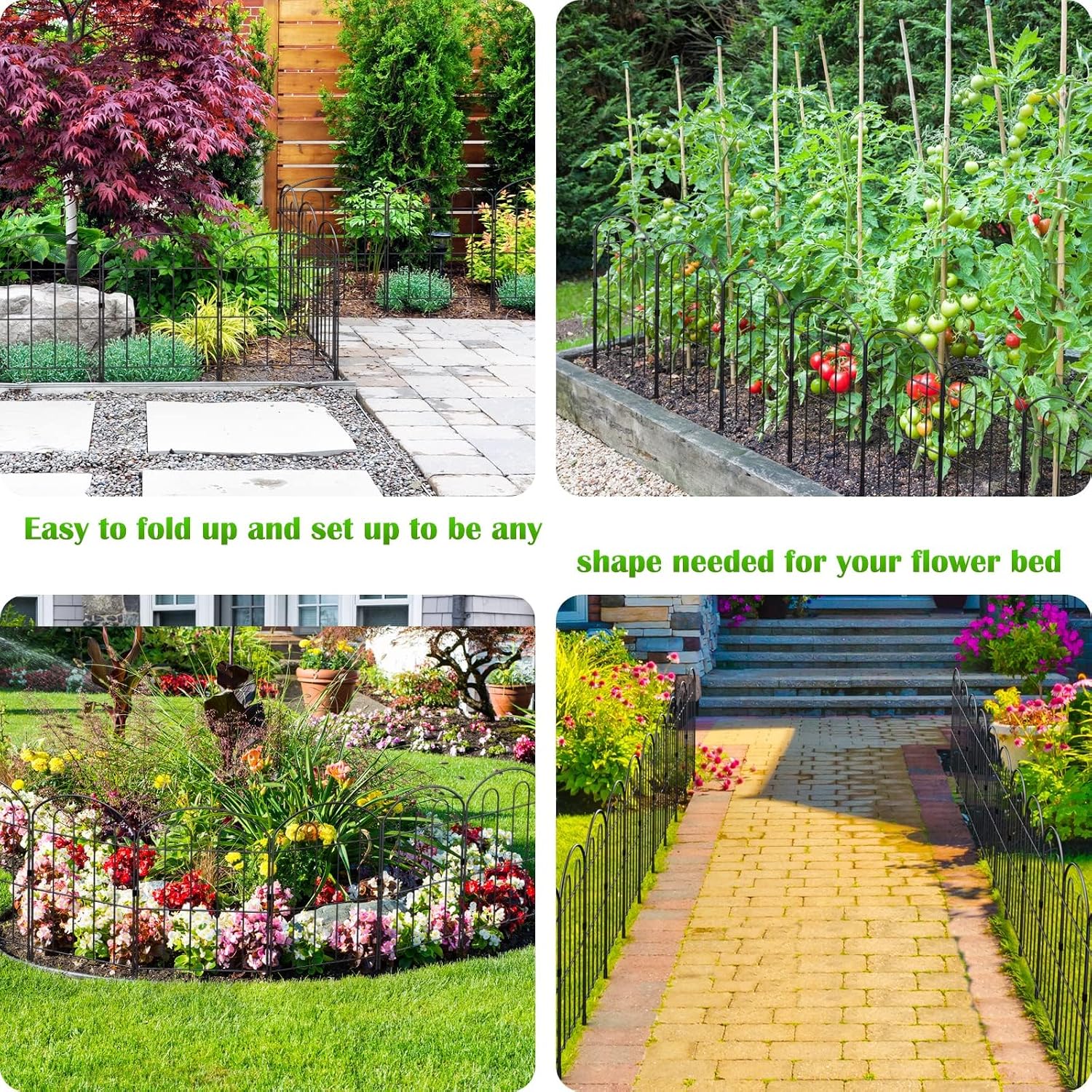 Thumbnail 6 de LIANTRAL Garden Fence: 6.6m Modular 61cm High Steel Border for Garden Edging