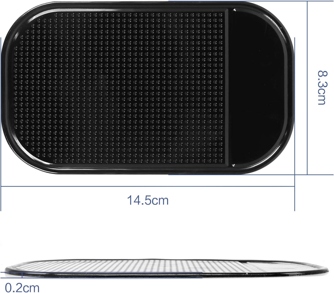 Detalle de Yangfei 5 x Non-Slip Car Dashboard Mats (Black) for Secure Everyday Use