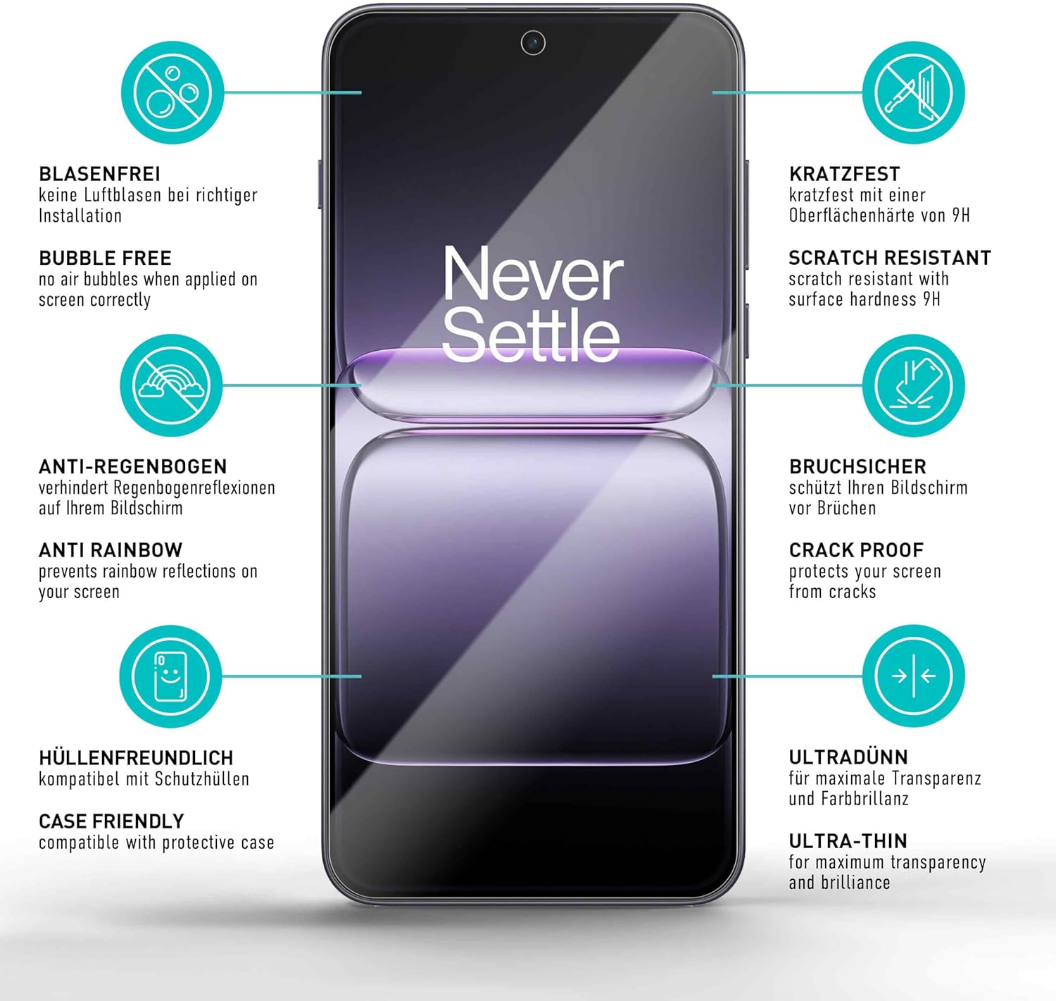 Thumbnail 5 de SmarTect screen protector for OnePlus Nord 5, 3-pack, 0.3 mm tempered glass