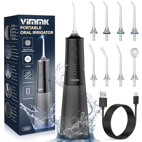 Detalle de Vimmk Jet dentaire rechargeable, 5 modes, 8 embouts et réservoir de 300 ml