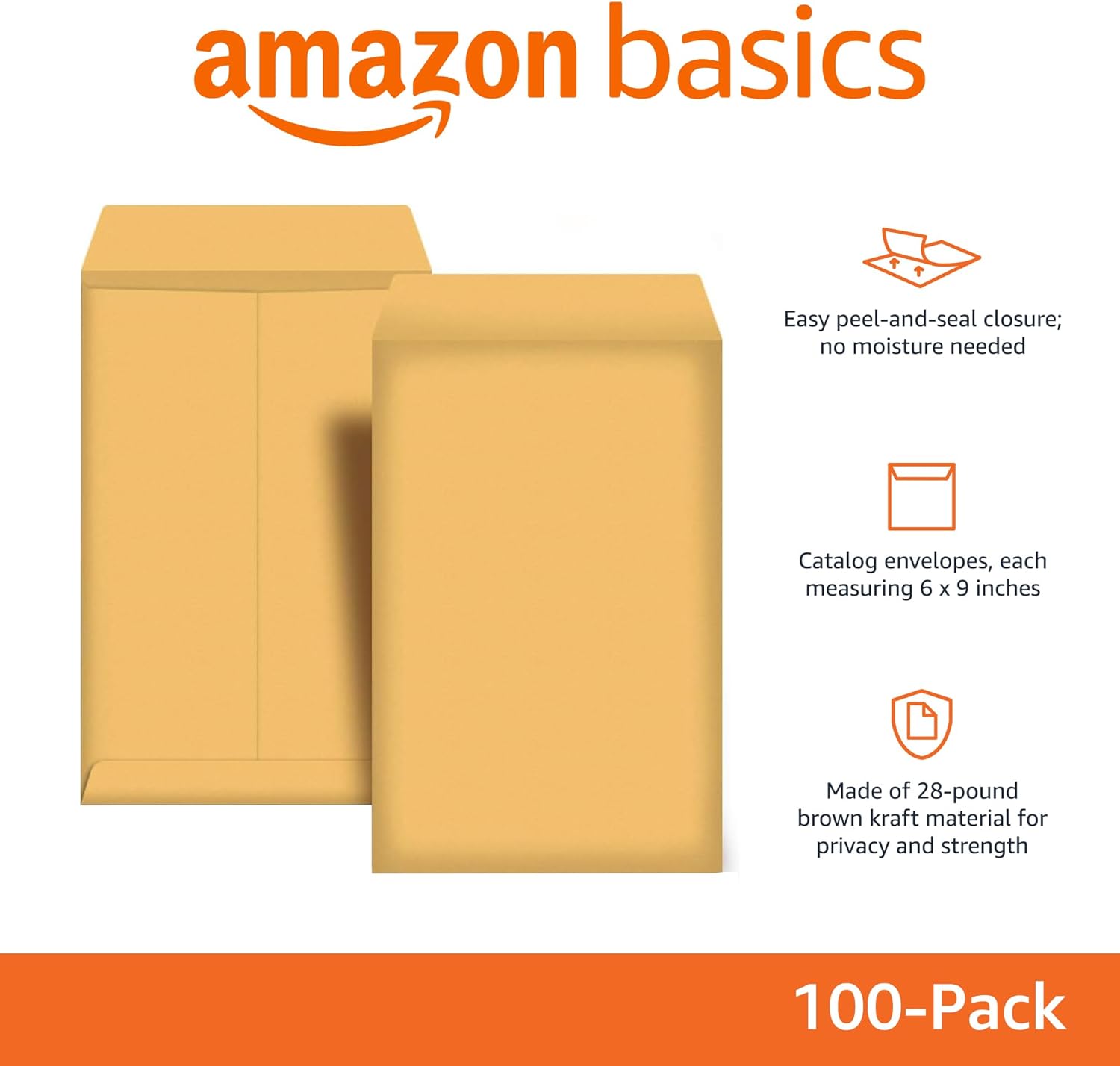 Thumbnail 1 de Amazon Basics 6 x 9 Catalog Mailers, 100 pack ✉️