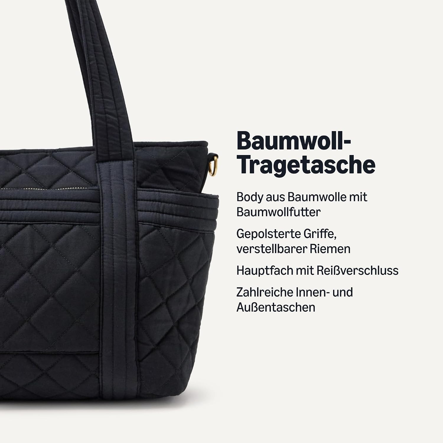 Thumbnail 2 de Amazon Essentials Damen Gesteppte Handtasche aus Baumwolle – Alltagsbegleiter mit viel Platz