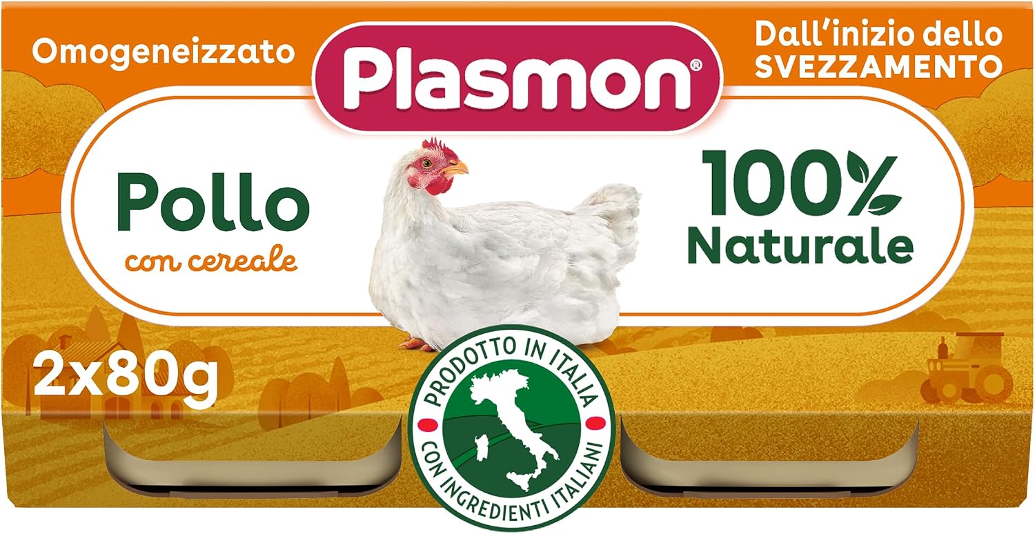 Detalle 2 de Omogeneizzato Pollo Plasmon 12x80g – naturale, senza sale né olio aggiunti