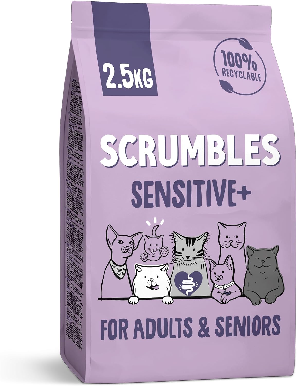 Detalle de Scrumbles All Natural Dry Cat Food with Chicken & Fresh Salmon (2.5 Kg) – High Protein for Adults & Seniors