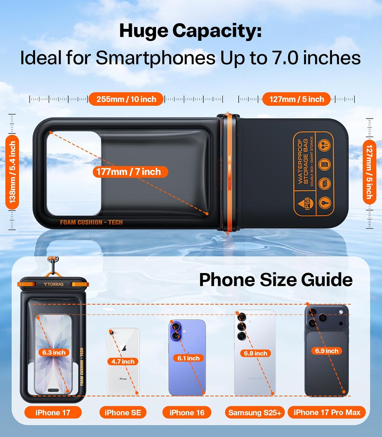 Thumbnail 6 de TORRAS IP68 Waterproof Phone Pouch 7.0