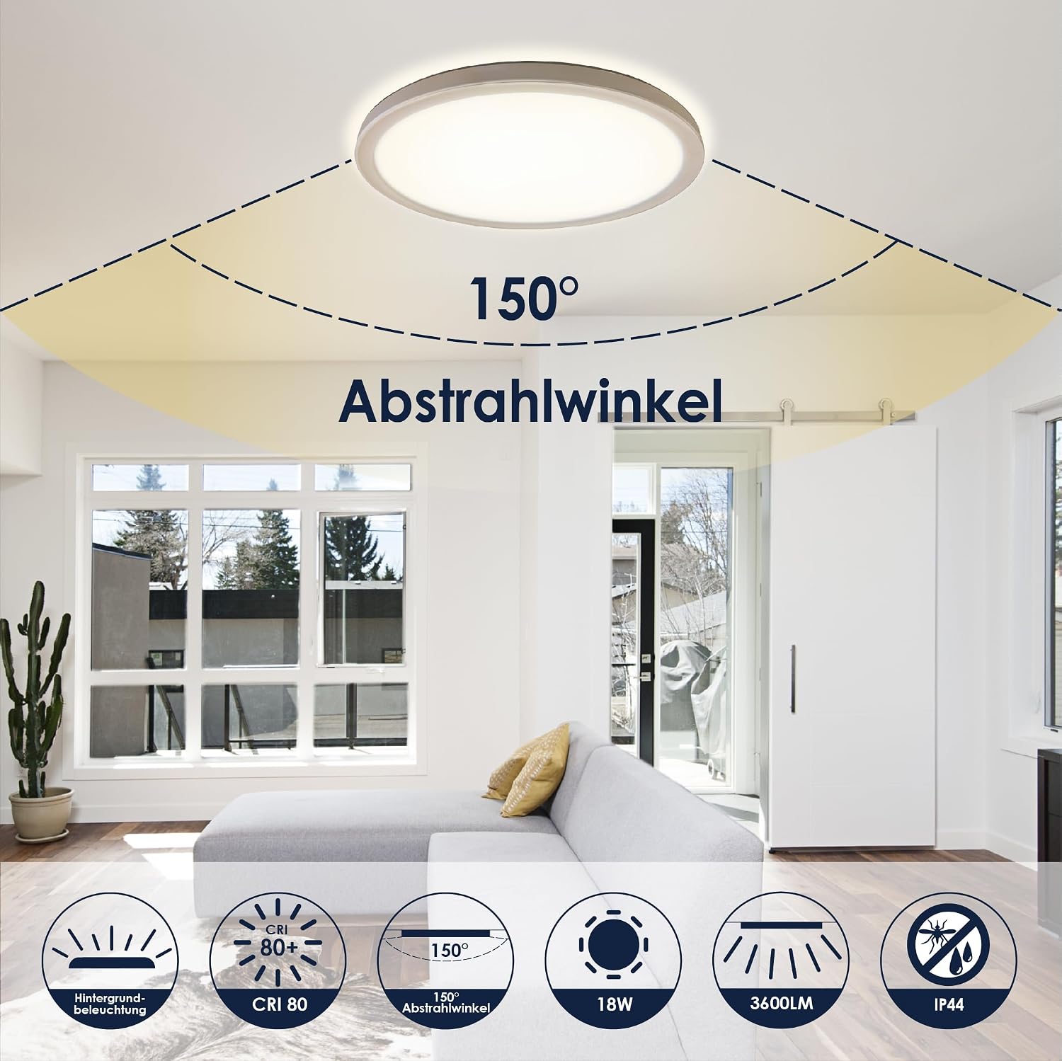 Detalle 2 de BestLuz LED Deckenleuchte 18 W 3.600 lm