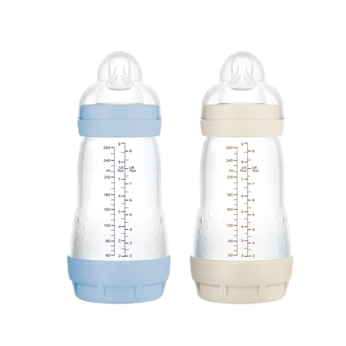 MAM Biberón Easy Start Anti-Colic 260 ml (2 uds) – Azul y Neutro