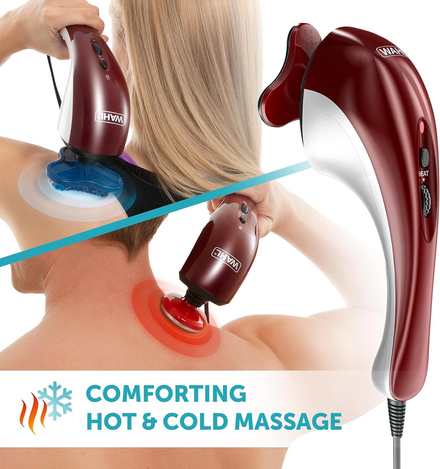 Detalle de Wahl Hot and Cold Massager with Attachments — Corded, Mains Powered