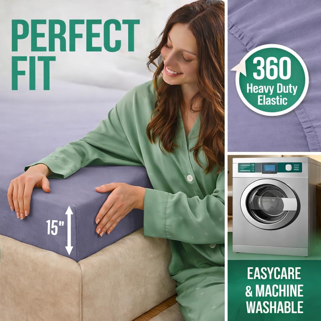Thumbnail 6 de ECOHEAL EH-GS20TC Queen Grounding Fitted Sheet, Silver Fibre and Tourmaline Cotton