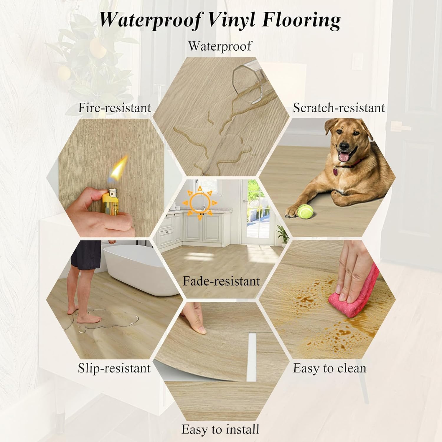 Thumbnail 5 de Mysflosy Self-Adhesive Vinyl Plank Flooring 36 Pack