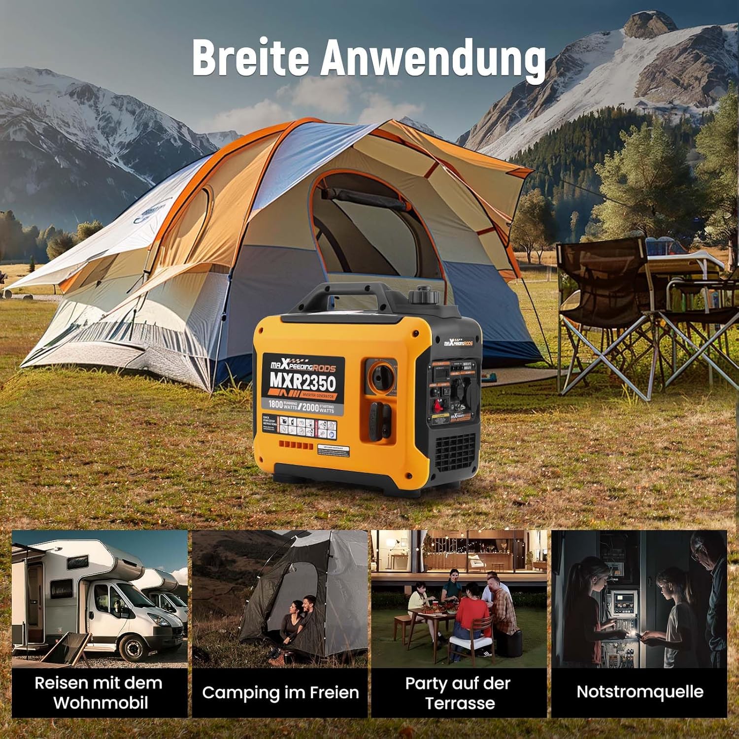 Thumbnail 6 de maXpeedingrods Inverter-Stromerzeuger 2000 W (MXR2350) mit USB & 230V Steckdosen