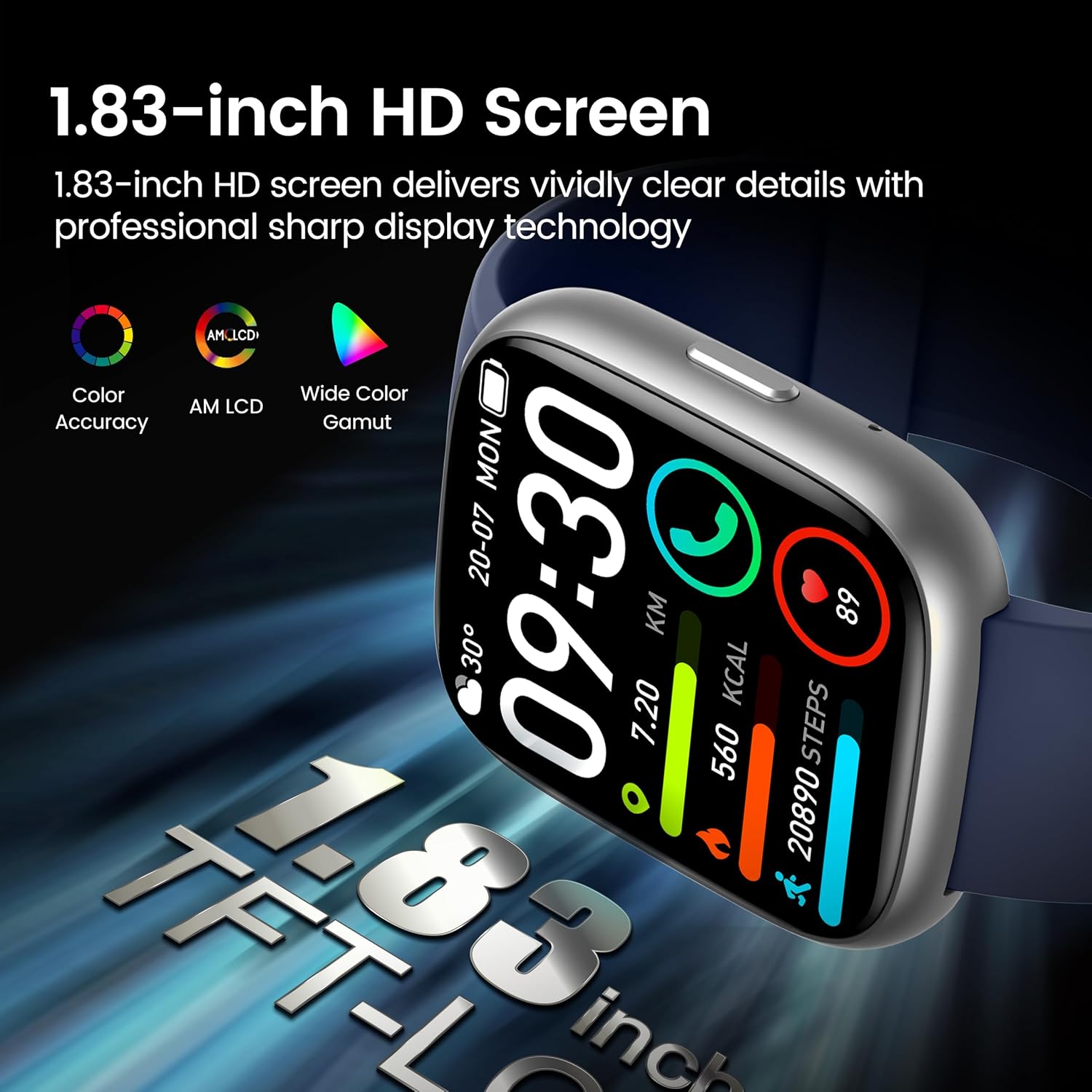 Thumbnail 1 de Cillso Smart Watch 1.83" fitness watch