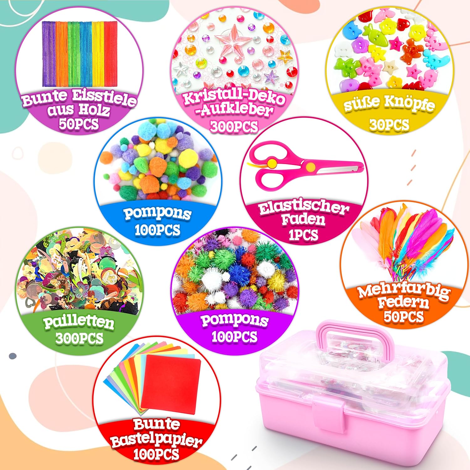 Detalle 2 de LINAYE 3000+ Bastelset Kinder Rosa