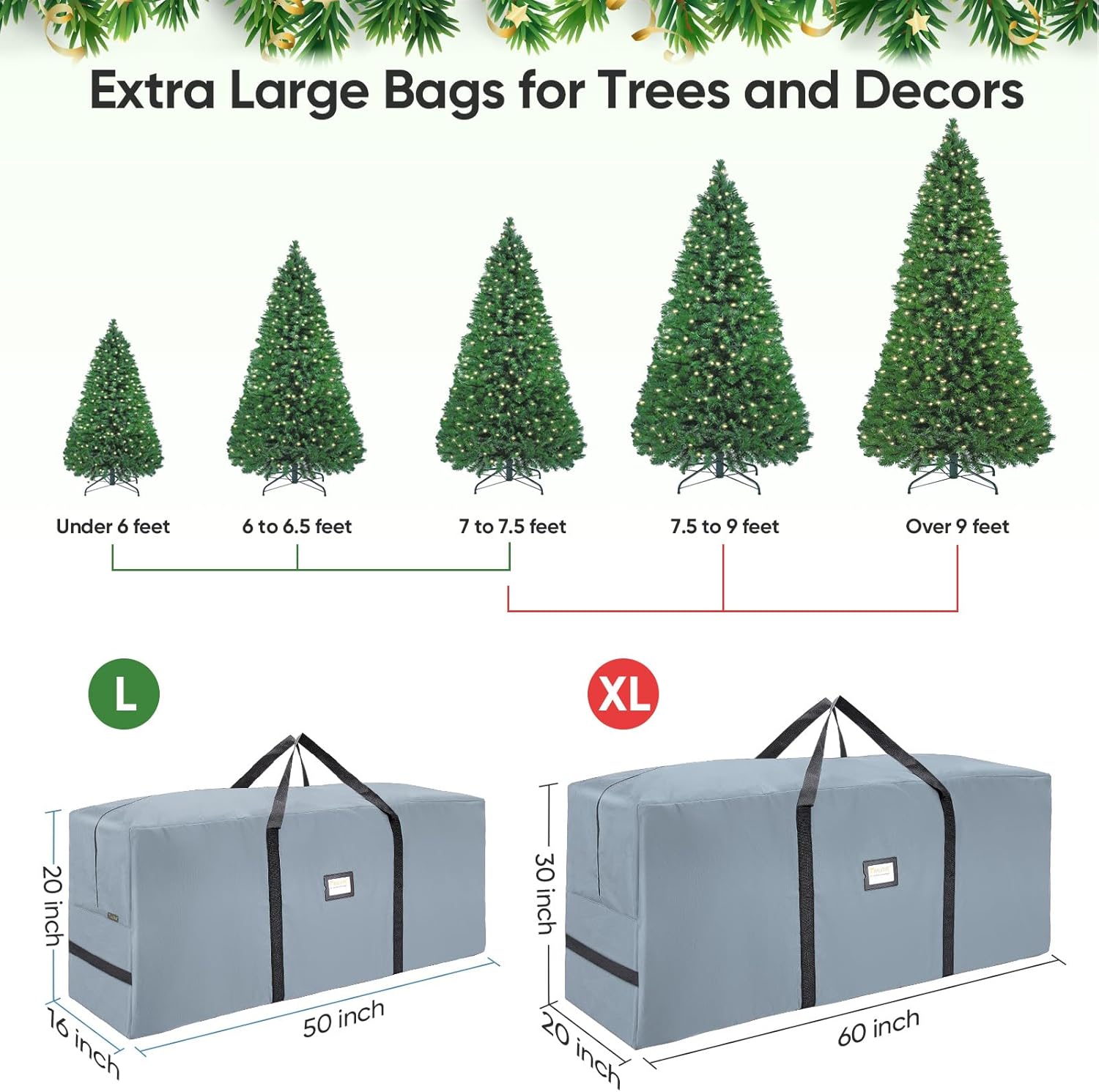 Detalle 2 de BALEINE 7.5-ft Christmas Tree Bag ⏳