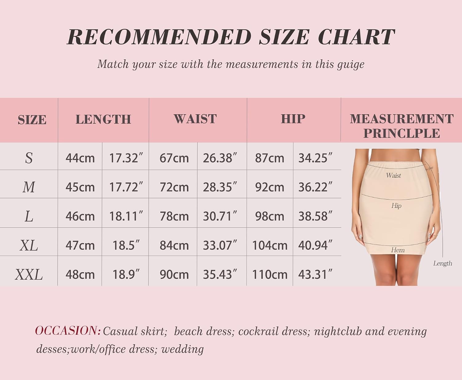 Detalle de Vlazom Women's Half Slips: Soft, Stretchy Underskirt for Everyday Comfort (UK 6–20)