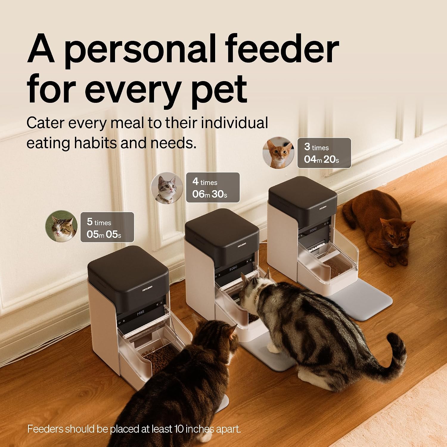 Detalle de PETLIBRO RFID Automatic Cat Feeder for Multi-Cat Homes