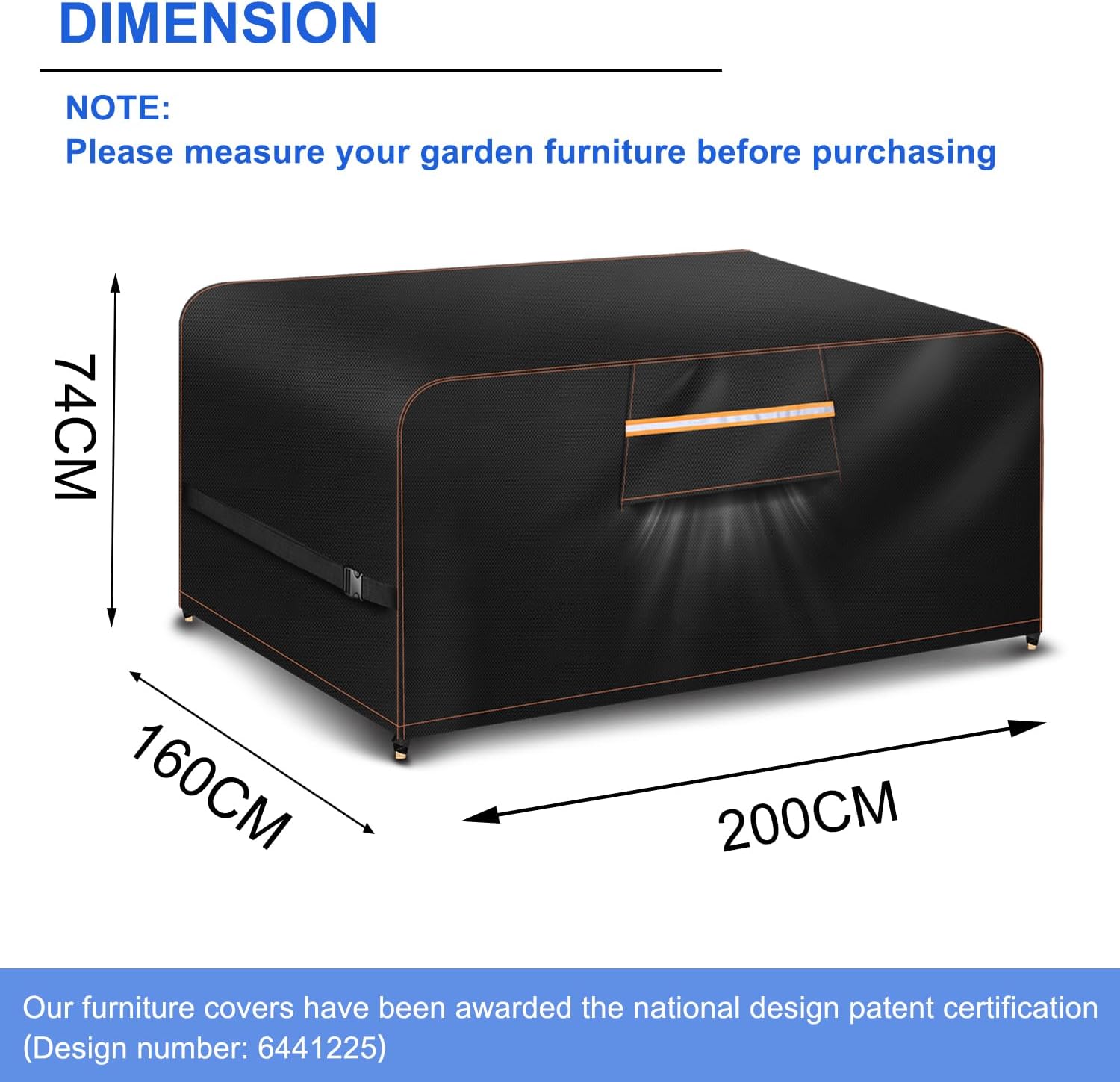 Thumbnail 4 de Aoretic Outdoor Table Cover 200x160x74cm
