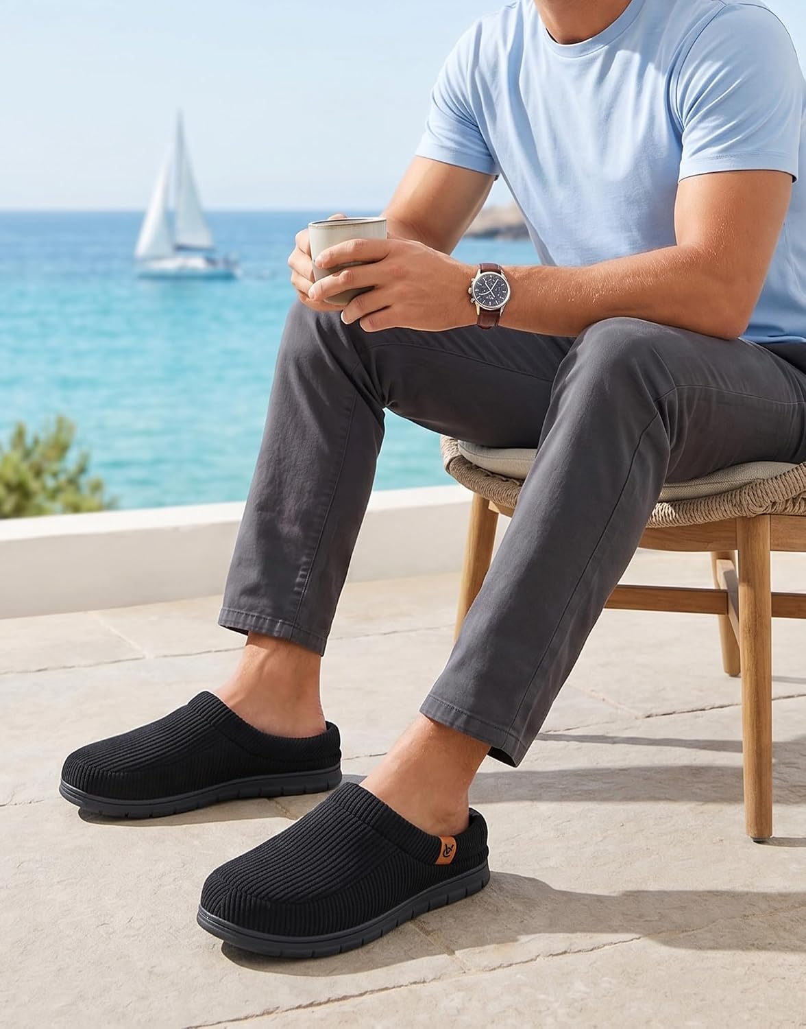 Detalle 2 de VeraCosy Men's Moccasin Slippers