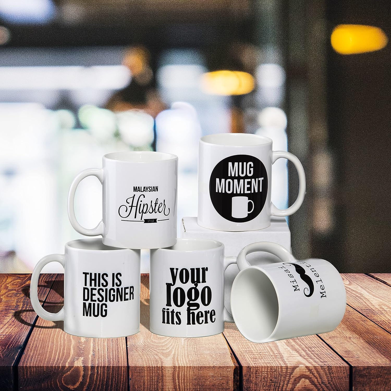 Detalle de TANGLONG 11 oz Sublimation Mugs Blank – White Ceramic, Set of 12 for DIY Coffee, Tea, and More