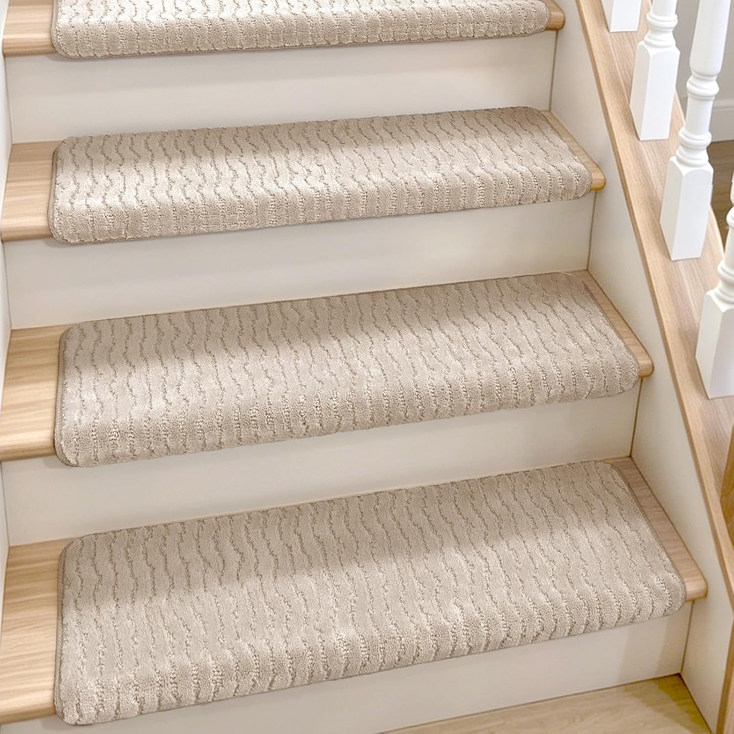 Detalle de Domnesto D-CST01-30-OBG15 Rounded Bullnose Stair Treads, 15-Pack