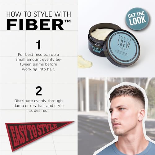 Detalle de American Crew Men's Hair Fiber: High Hold, Low Shine Texturizing Gel
