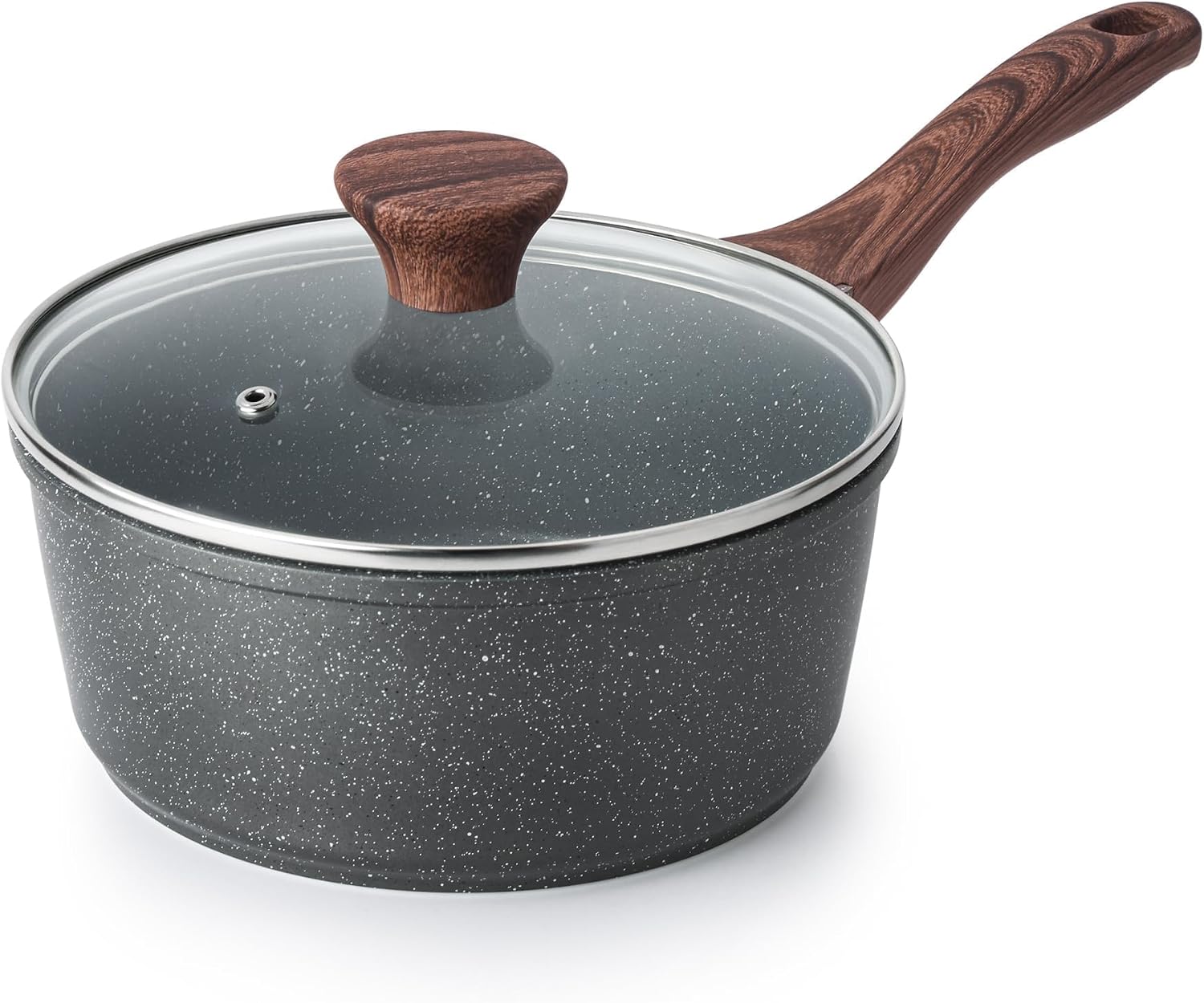 Detalle de SENSARTE 7NG 18cm Non-Stick Saucepan with Swiss Granite Coating