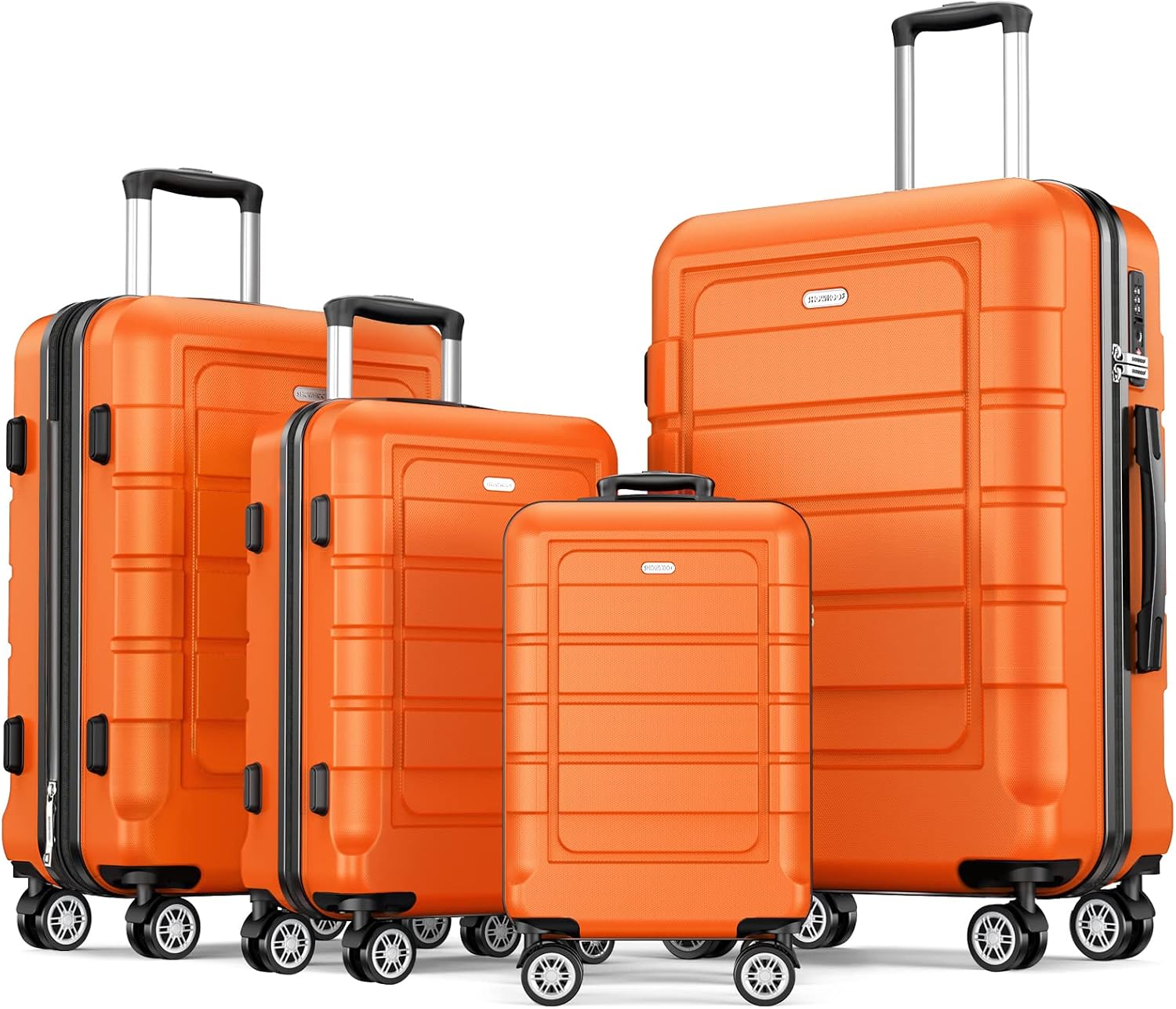 Thumbnail 5 de SHOWKOO Luggage Sets Expandable Blue TSA Lock
