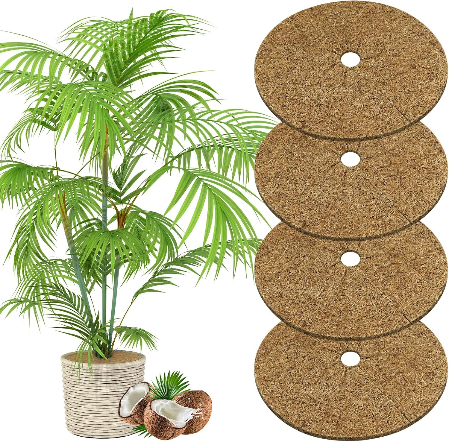 OFFCUP Tappetino in fibra di cocco 30 cm, set 4 pezzi