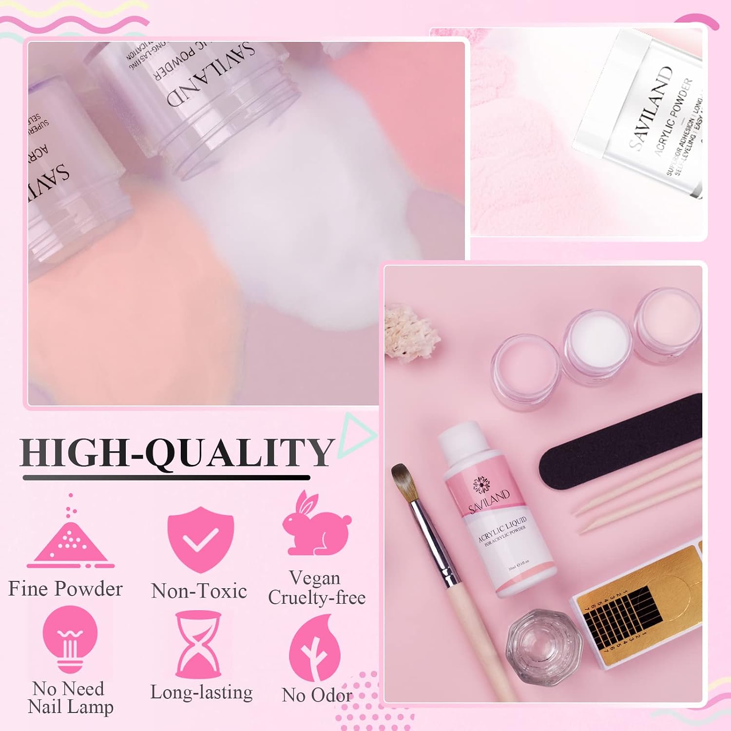 Thumbnail 4 de Saviland Acrylic Nail Starter Kit 30 ML 💅