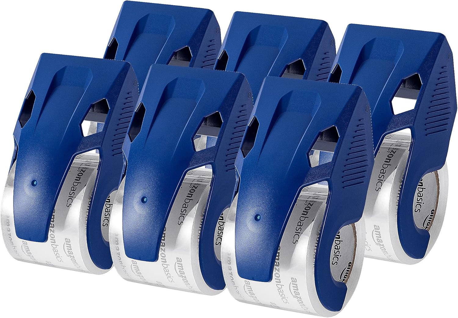 Amazon Basics Heavy Duty Packaging Tape with Dispenser (6-pack) for Shipping, Moving and Storage