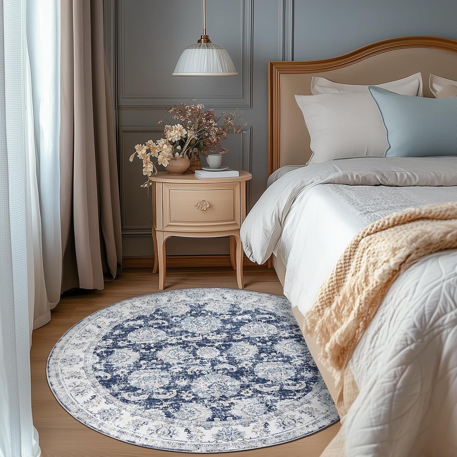 Detalle de JINCHAN Round Area Rug 6