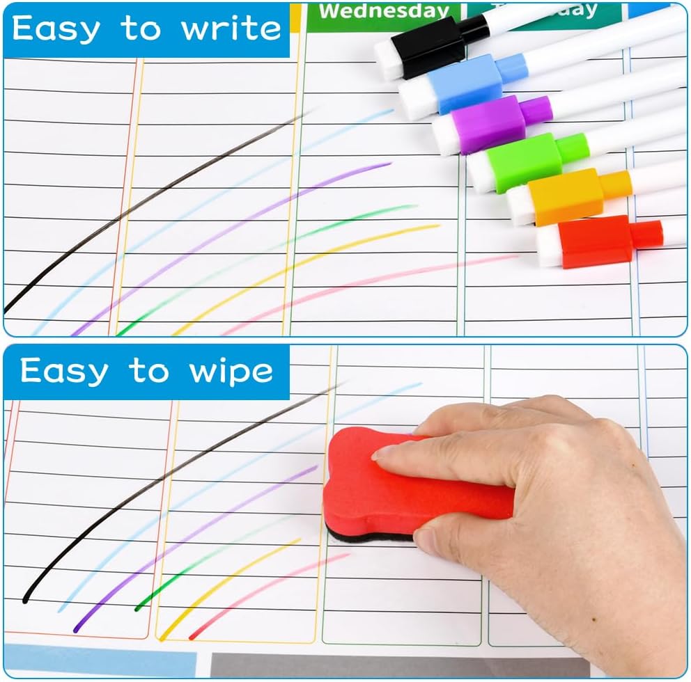 Detalle de OFFCUP magnetische koelkastplanner, A3 maand-, week- en dagplanner