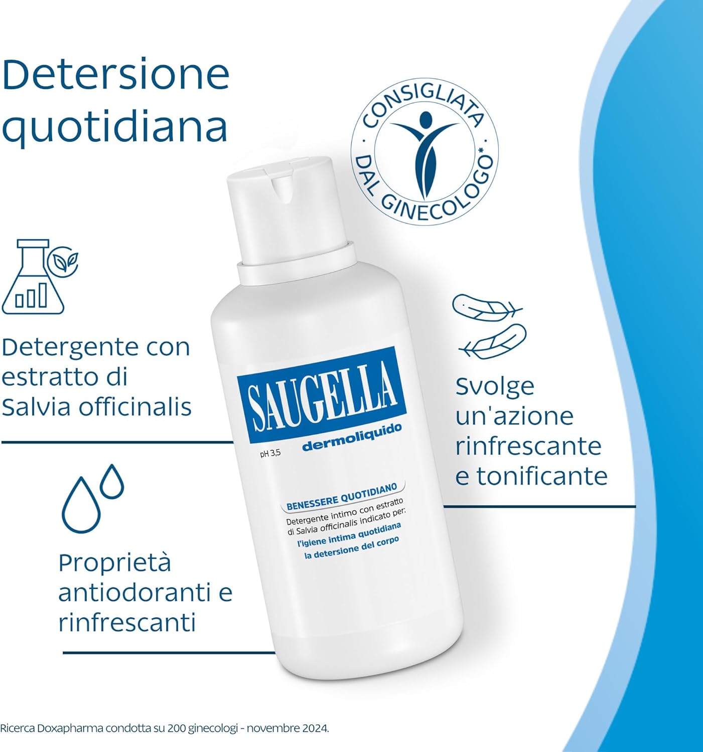 Thumbnail 3 de Saugella Dermoliquido Detergente Intimo 2x750 ml