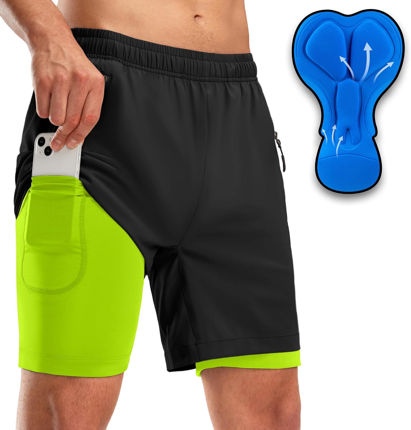Thumbnail 6 de Bikewa Men's Mountain Bike Shorts 3D Padded – Loose-Fit, Quick-Dry for Trails