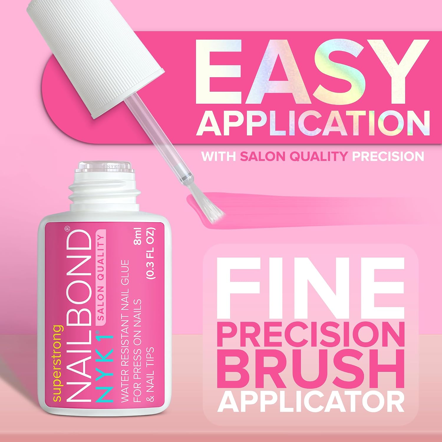 Detalle de NYK1 Super Strong Nail Glue for Press Ons, Nail Tips & False Nails (8ml)