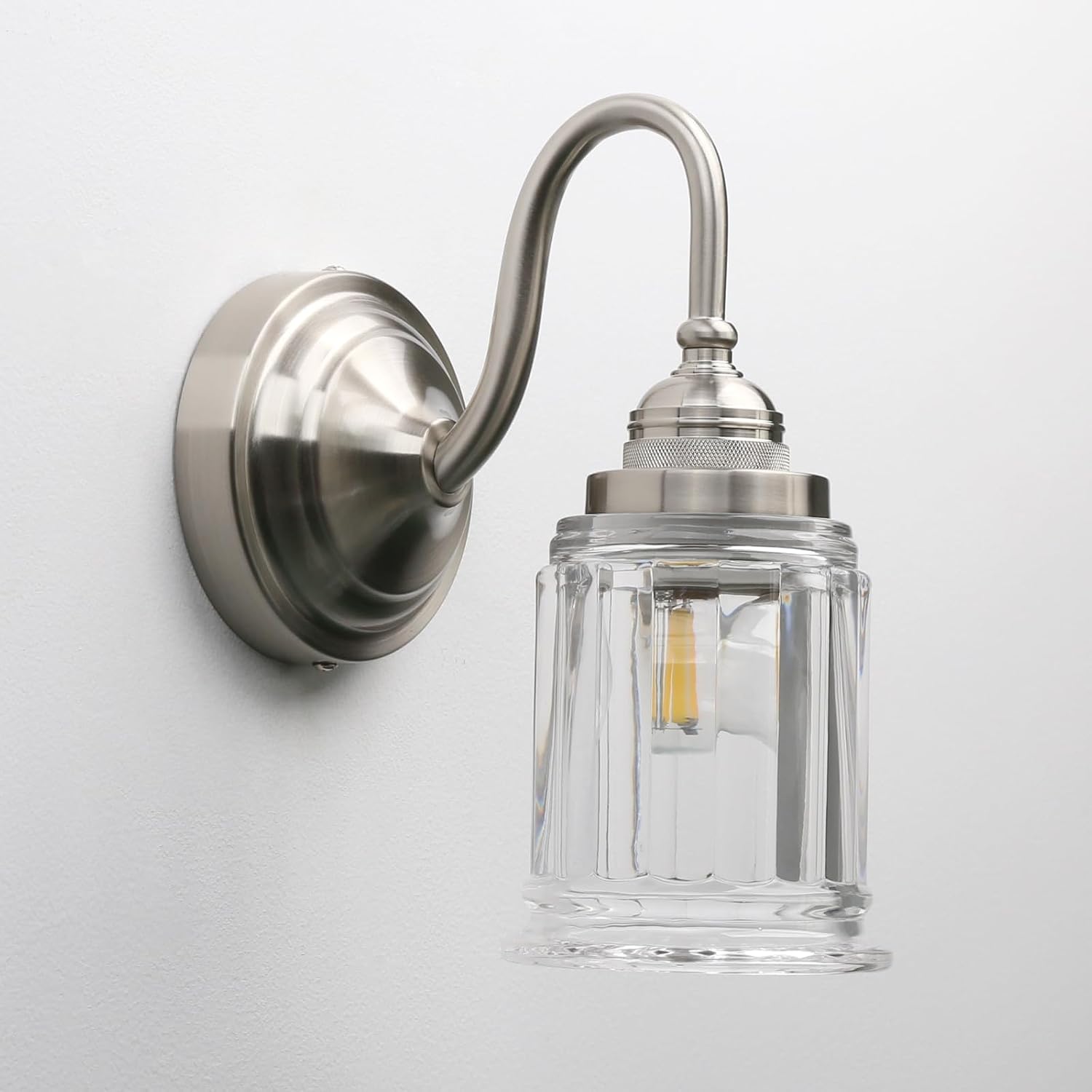 Detalle de Vintage industrial glass wall sconce 14.3cm