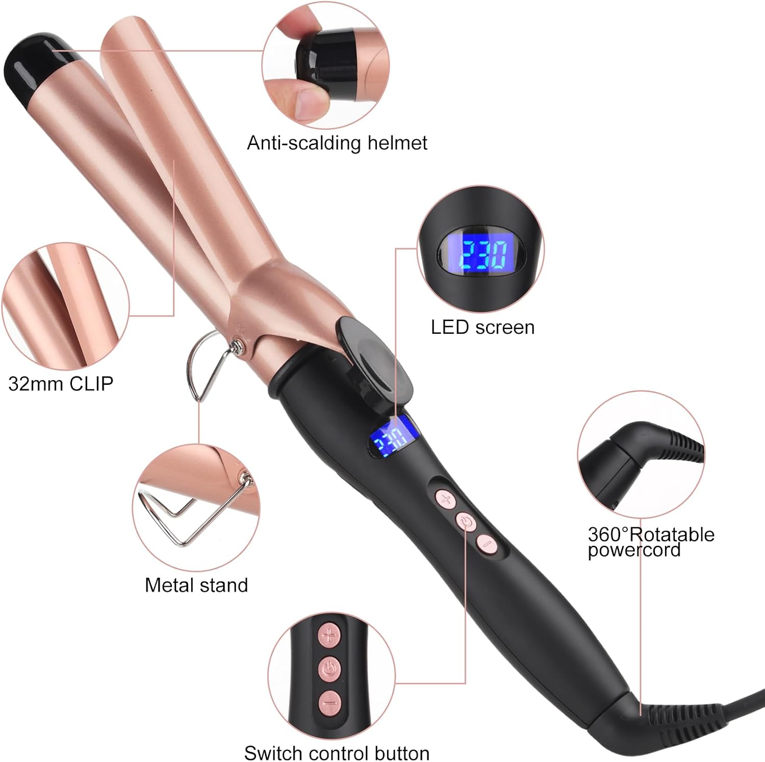 Thumbnail 3 de Curling Wand 32MM Adjustable Temperature
