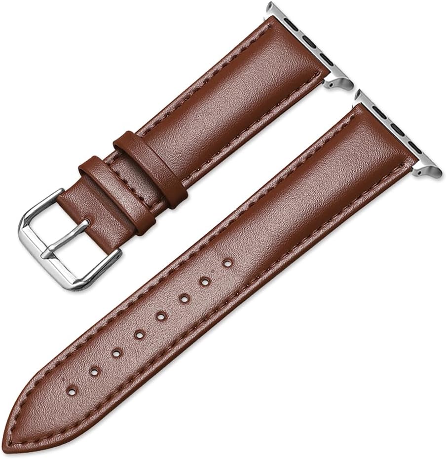 Thumbnail 1 de SZYXMY Genuine Leather Apple Watch Bands (Various Sizes) – Italian Calfskin, Nickel-Free Buckle